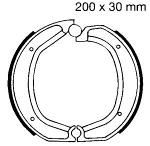 Bremsbacken hinten für BMW R 50/5 / 60/5 / 60/6 / 75/5