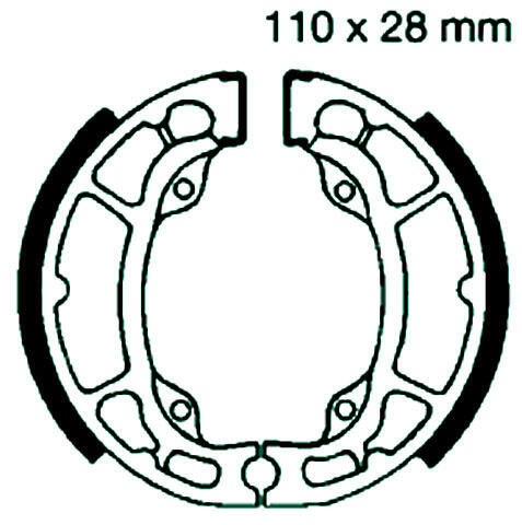 Bremsbeläge hinten Kawasaki KX 80 B1/B2/D1/D2 Bj.79-83