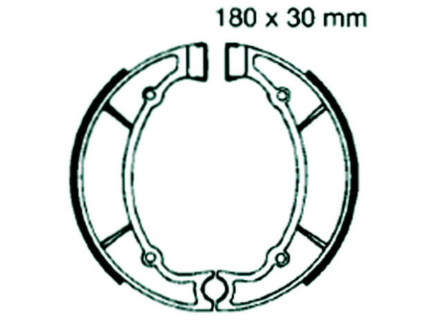 Bremsbeläge hinten für Yamaha RD 350 LC Bj.81-82