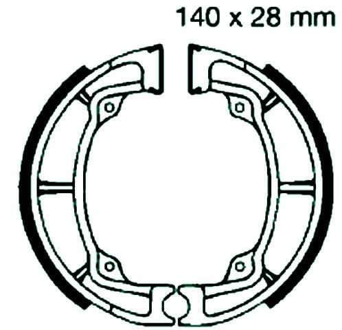 KAWASAKI KLT 250 C1-C3 Prairie Bj.83-85 Bremsbeläge hinten