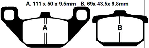 KAWASAKI VN 1500 G1/G2 Classic Tourer links Bj.98-99 Bremsbeläge hinten