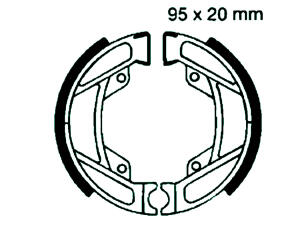 Bremsbacken für Honda PXR 50 Bremsbeläge hinten