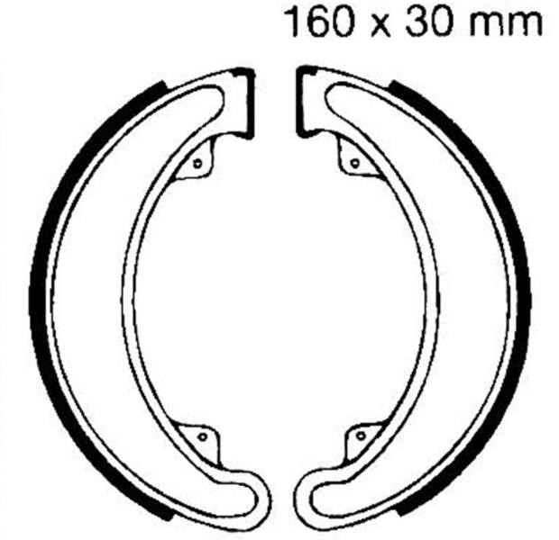 Bremsbacken für Honda CB250/K/G/350/360/CJ/TRX/300/fourtrax