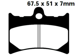 für KTM MX/EXC 250 Bj.87 Bremsbeläge hinten