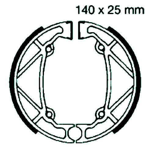 Bremsbeläge hinten für GILERA RX 125 Arizona Bj.88