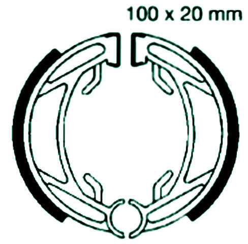 MOTOBECANE 50 all mod. Leleu hub Bj.88- Bremsbeläge hinten