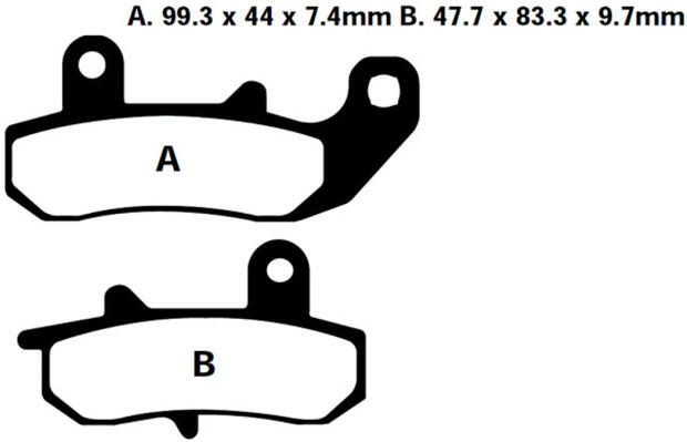 Pastiglie freni posteriori per Suzuki DR 600, 650, 750 und 800 / RG 125