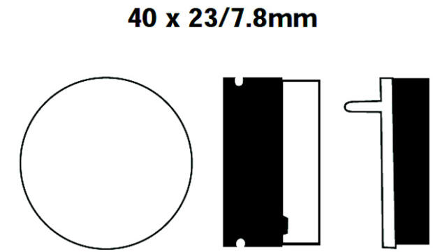 Yamaha YFS 200 B/F/G/H/J/K/L/M/N/P Blaster Bj.91-02 Bremsbeläge hinten