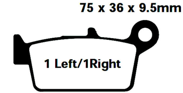 Honda NSR 75 year 92-00 rear brake pads