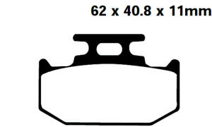 SUZUKI RM 250 N/P/R/S (RJ16A) year 92-95 rear brake pads