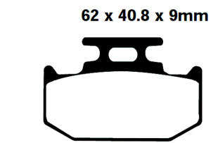 SUZUKI RM 250 N/P/R/S (RJ16A) year 92-95 rear brake pads