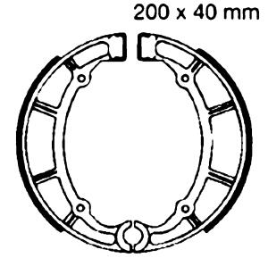 Bremsbacken für Yamaha XVS 650 A Drag Star Classic...