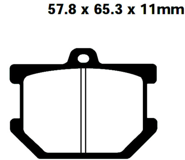 Brake pads rear-front for Yamaha SR500 XJ650
