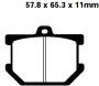 Brake pads rear-front for Yamaha SR500 XJ650
