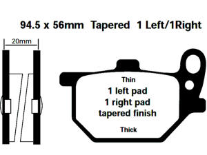 Bremsbeläge für Yamaha...