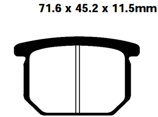 Front brake pads type FA065 for Suzuki GR, GS, GSX