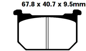 FA068 Blackstuff Bremsklötze   + - Bremsbeläge