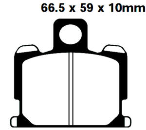 Bremsbeläge vorne für Yamaha RX 80...