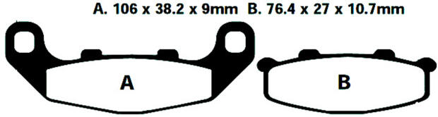 Bremsbeläge für Kawasaki KR, GPX, ZXR, GPZ, ZR / Suzuki RGV ( FA141)