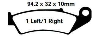 Rear brake pads Honda NSR 250, RVF 400, VFR 400, VFR 750,...
