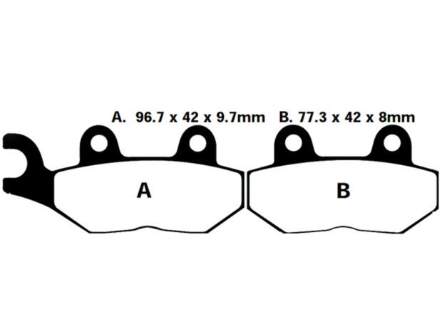 Bremsbeläge für Hyosung MS3/250/F/ITriumphAmerica/865/Bonneville/800