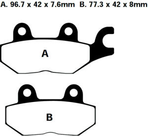 FA215 Blackstuff Bremsklötze   + - Bremsbeläge