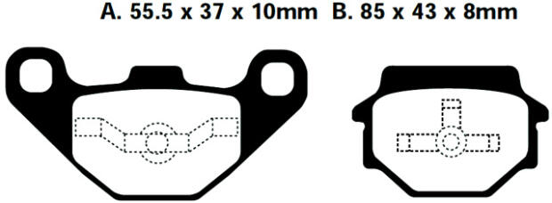 FA251 Blackstuff Bremsklötze   + - Bremsbeläge