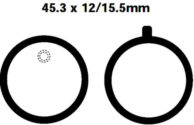 Bremsbeläge vorne für Yamaha FS1 50, RD 1250-200, RS100