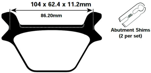 Bremsbeläge für Harley Davidson/FLST/1340/FLSTC/FLSTF/FatBoy