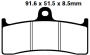FA249 Blackstuff Bremsklötze   + - Bremsbeläge