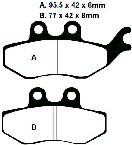 FA374 Blackstuff Bremsklötze   + - Bremsbeläge