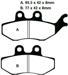 FA374 Blackstuff Bremsklötze   + - Bremsbeläge