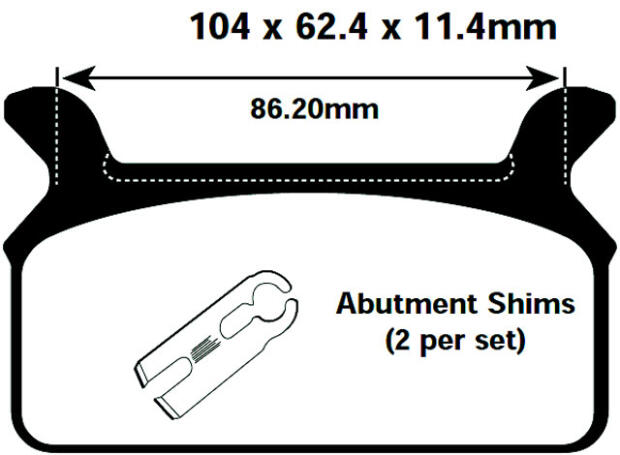 FA201 Blackstuff Bremsklötze   + - Bremsbeläge