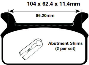 FA201 Blackstuff Bremsklötze   + - Bremsbeläge
