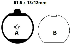 Bremsbeläge hinten typ FA037 für Kawasaki Z650-750