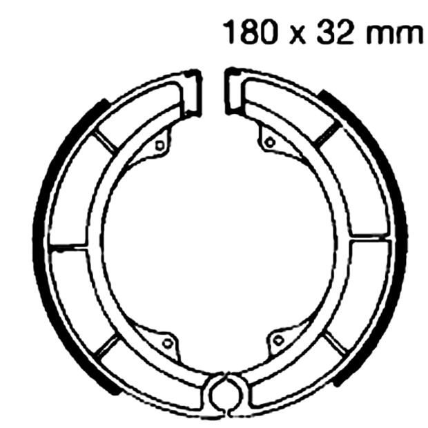 Bremsbacken / Bremsbeläge für Suzuki GS 550 / GT 550 hinten