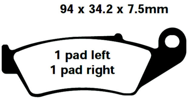 Bremsbeläge Honda XR CR