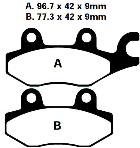 SFA197 Scooter Bremsklötze / Bremsbeläge