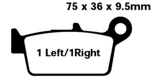SFA131/2 Scooter Bremsklötze   + - Bremsbeläge