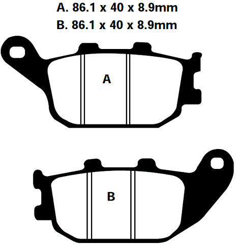 SFA358 Scooter Bremsklötze   + - Bremsbeläge