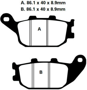 SFA358 Scooter Bremsklötze   + - Bremsbeläge