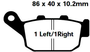 Bremsbeläge hinten SFA140 für Honda FES 125/150...