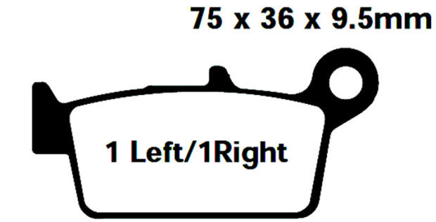 Bremsbeläge für Hercules SR, Honda SRX, Peugeot Svm Sachs SR