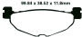Bremsbeläge für Yamaha XP/500/TMax/Majesty/400 Sintermetall EBC