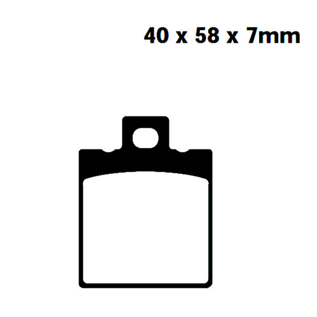 Brake pad sinter for Aprilia, Benelli, Beta, Cagiva, Derbi, Ducati, Fantic, Gilera, HRD, Husqvarna, Hyosung, ISR, KTM, Laverda, Maico, Malaguti, Malanca, Montesa, Moto Morini, MZ/MUZ, Pro-One, Voxan, Yamaha