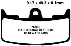FA345HH Goldstuff Bremsklötze   + - Bremsbeläge...
