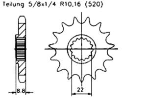 Kettensatz für Polaris Outlaw 500 IRS ab 2007 Tuning X-Ring