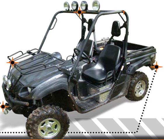 Zusatzscheinwerferhalter LED Yamaha Rhino YXR 660