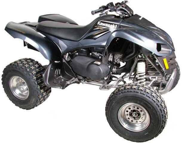 Kotflügel Verkleidung für Kawasaki KFX 700 schwarz matt Plastik KIT