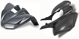 Kotflügel Verkleidung für Kawasaki KFX 700 schwarz matt Plastik KIT